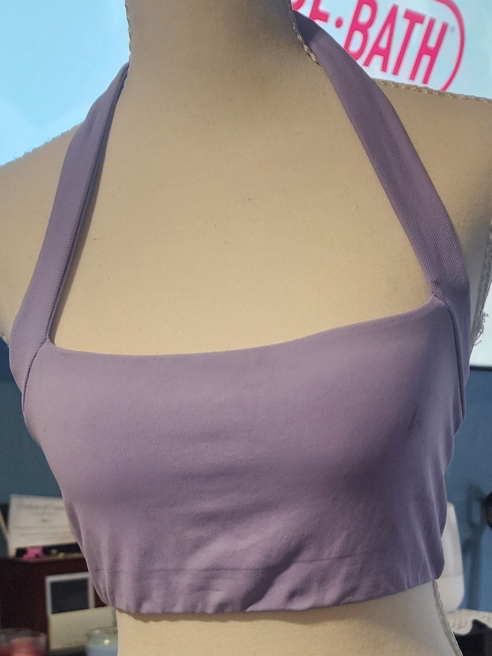 Soft Halter Bandeau in Lavender by Intimately Sz XSM/S